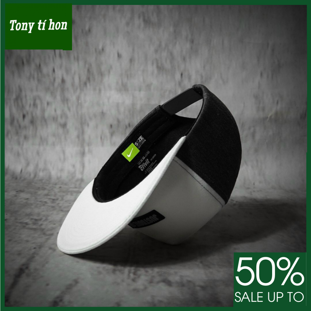 Tony tí hon - Mũ/nón kết lưỡi trai Snapback Just Do It trắng đen thời trang nam nữ cao cấp