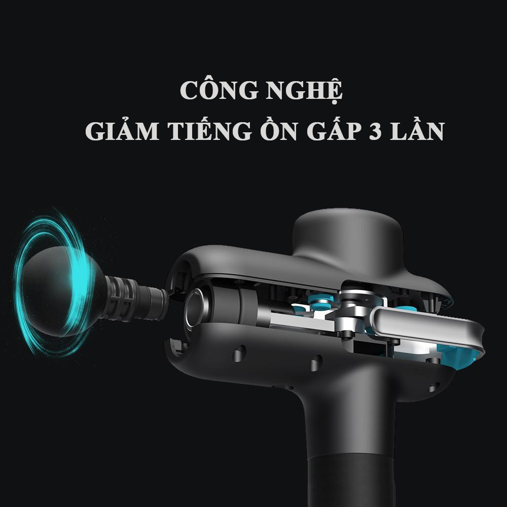 Máy Massage BOOSTER U1 thế hệ mới, Máy massage gun giảm đau mỏi toàn thân 8 Cấp độ , 6 Đầu Massage chuyên sâu - Công Suất 125W