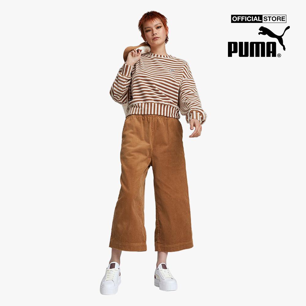 PUMA - Quần ống rộng nữ Downtown Corduroy 535748