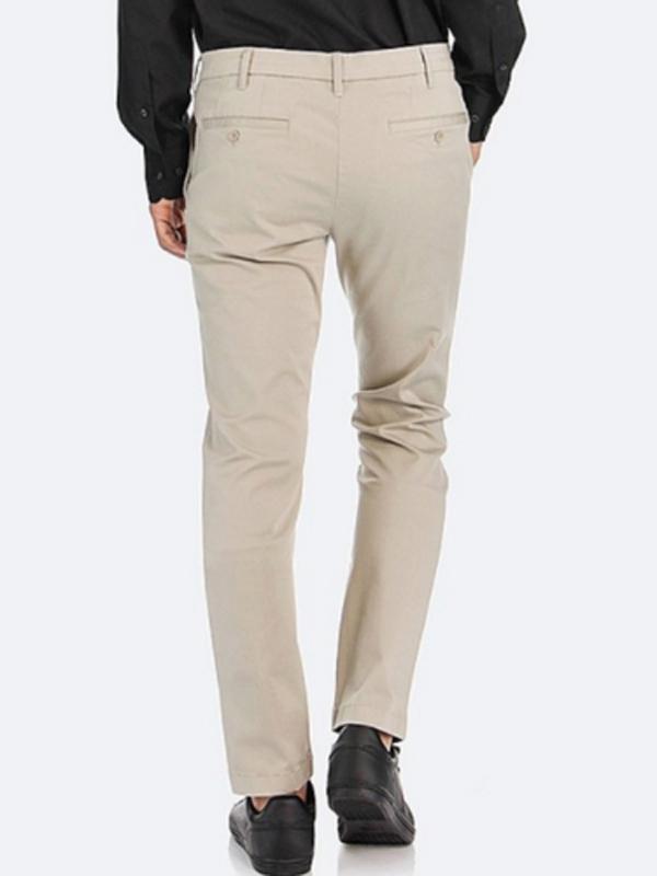 Quần Kaki Nam MEN Skinny Chino Flat Front Pants Cream - SIZE 29-30-32-34
