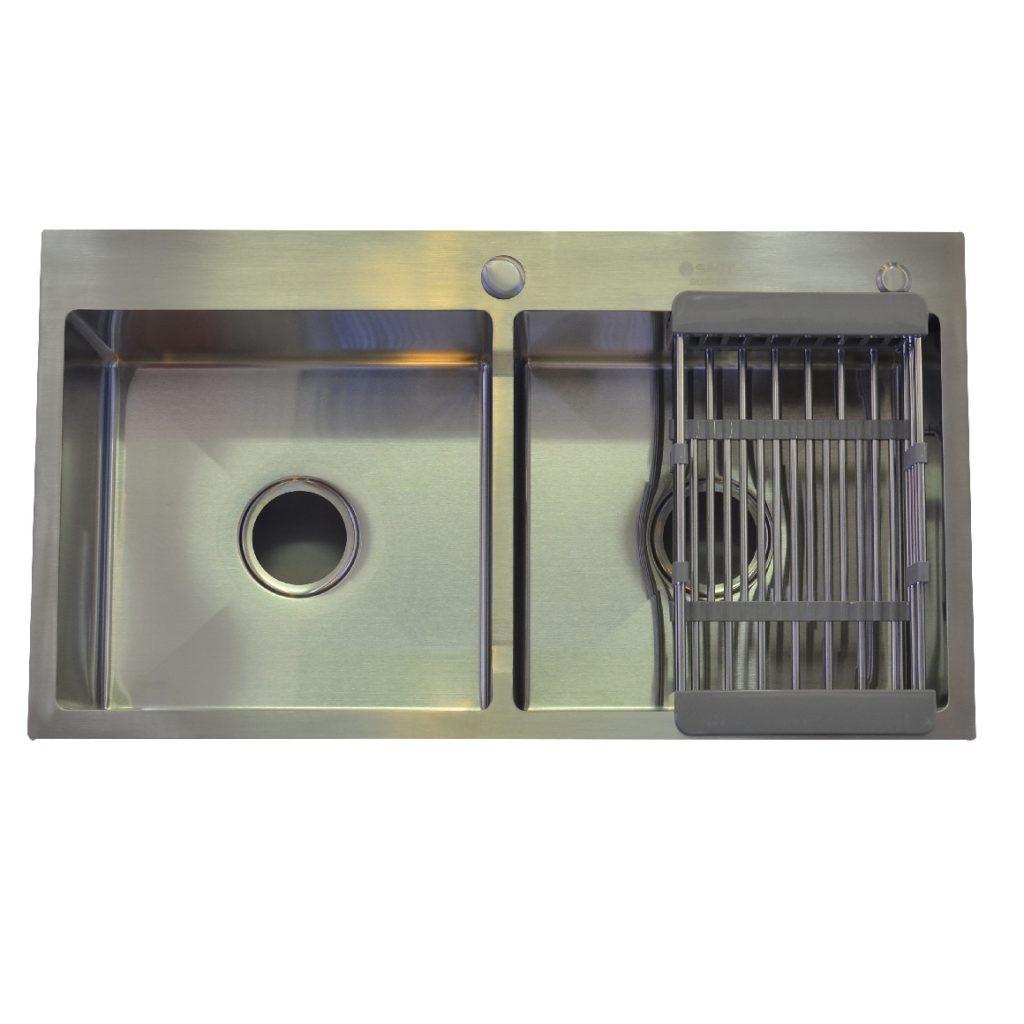 Chậu rửa chén bát 2 hộc đều Inox 8245D