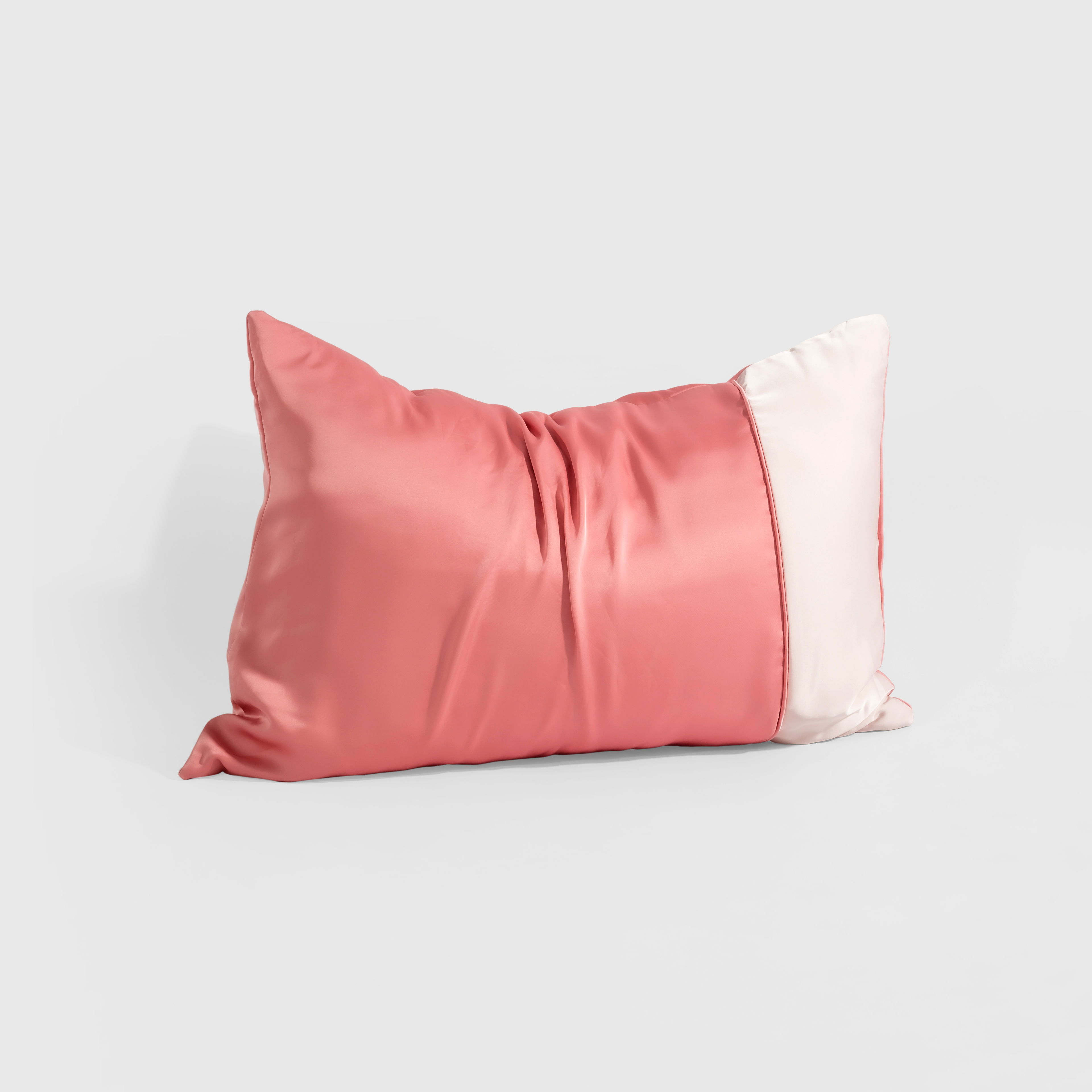 Vỏ Gối Nằm Gòn Bedding Lụa Satin Premium Cao Cấp Phối 2 Màu Trơn 50x70 cm