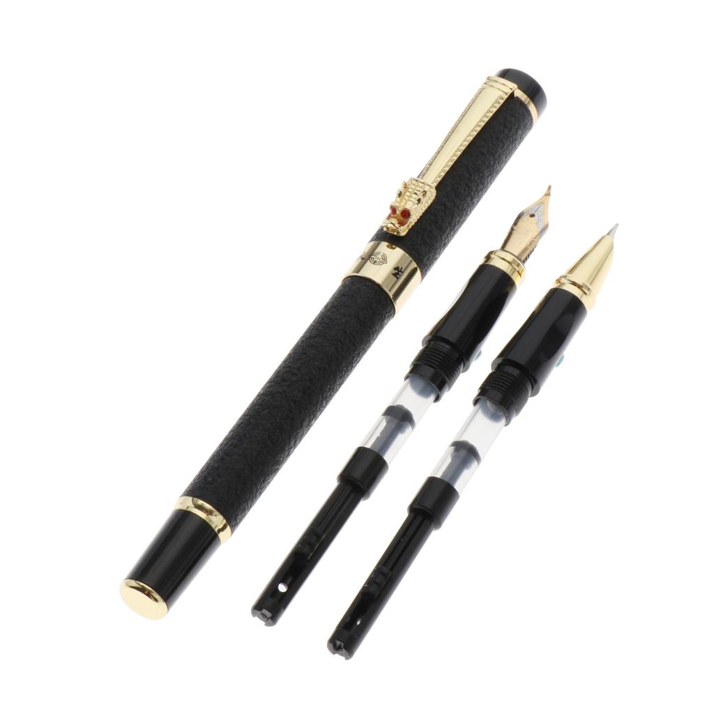 3Pcs Luxury Fountain Pen - BEST Fountain Pens Gift Set - Smooth Elegant Writing - Calligraphy - FREE Ink Refill Converter