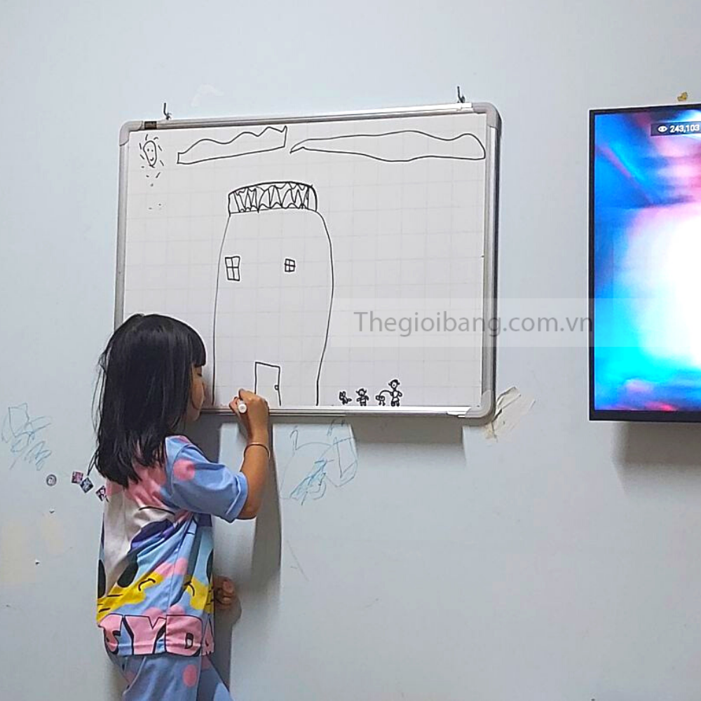 Bảng Từ Trắng Easyboard Hàn Quốc - kích thước 60x100cm - có kèm quà tặng