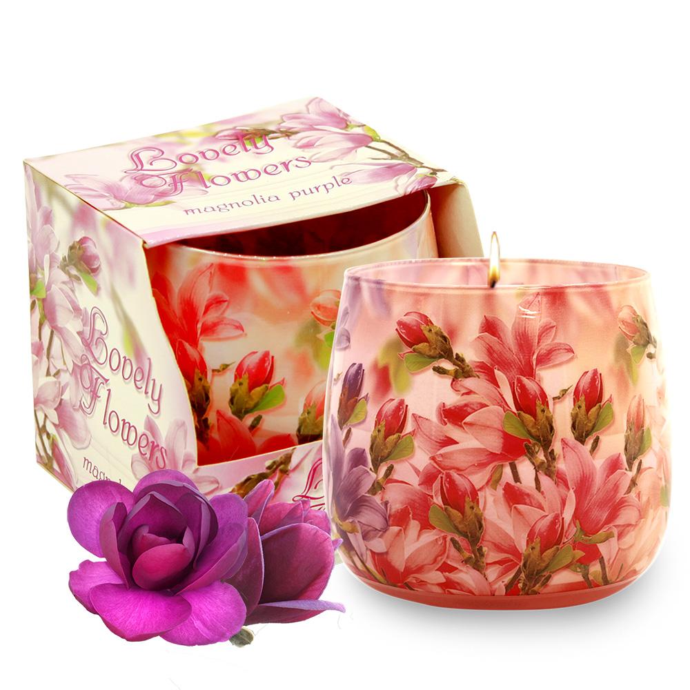 Ly nến thơm tinh dầu Bartek Lovely Flowers 100g QT024473 - hoa mộc lan, nến trang trí, thơm phòng, thư giãn, khử mùi (giao mẫu ngẫu nhiên)