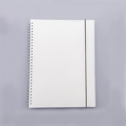 Sổ lò xo bìa trong suốt giấy trắng trơn cỡ B5 - 176x250mm