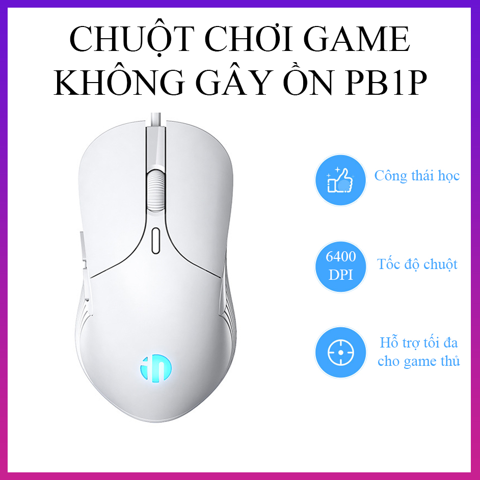 Chuột gaming có dây PB1, tích hợp đèn LED đổi màu, chế độ chống ồn, 400DPI dành cho game thủ, dân văn phòng... - k1319