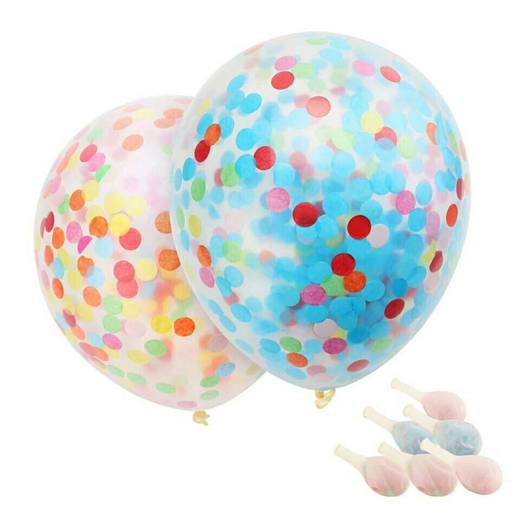 18'' Rainbow 10pcs Confetti Balloons Wedding Birthday Party Decor