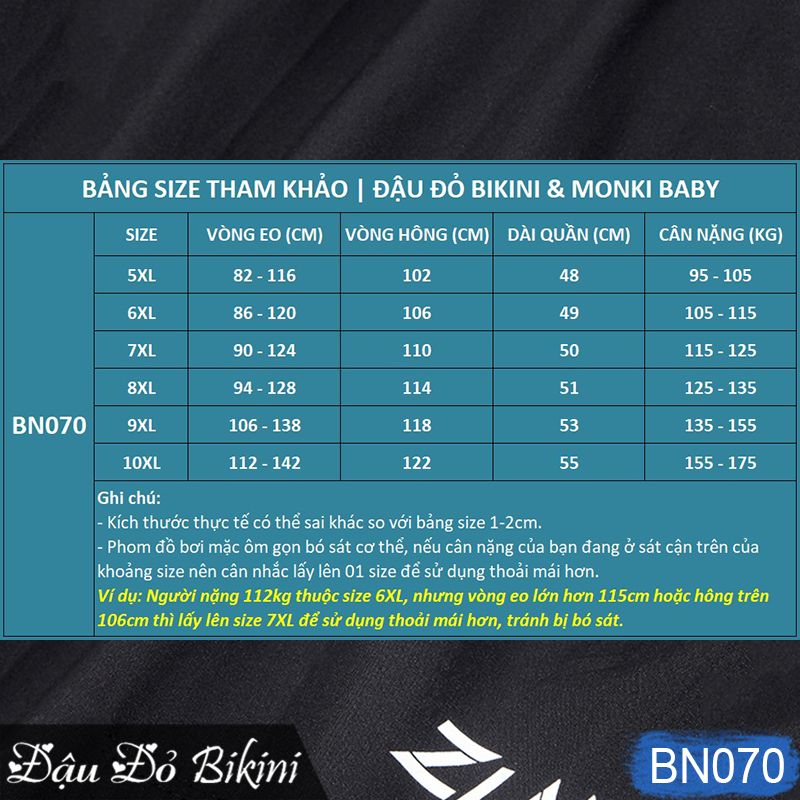 Quần bơi 2 lớp big size cho nam giới, mẫu rộng rãi chống lộ, thoáng khí nhanh khô, co giãn đàn hồi cao, có size rất lớn đến 200kg, thiết kế thời trang nam tính | BN070