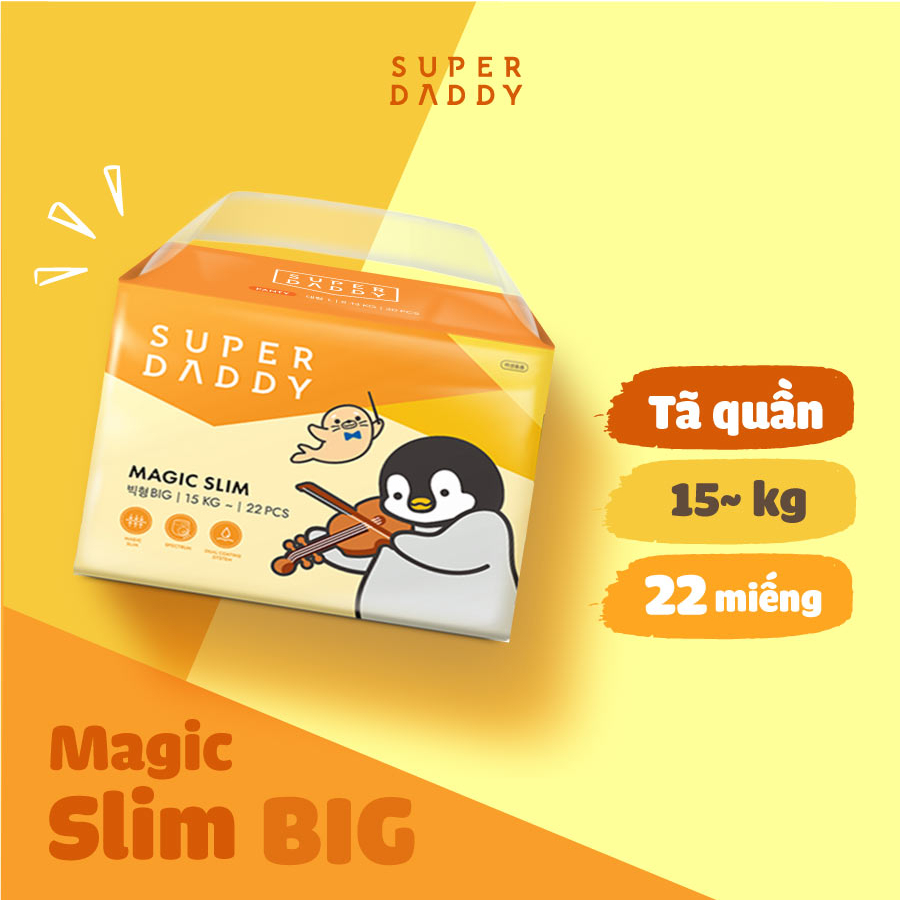 Tã Quần/Dán Super Daddy New Magic Slim Quần/Dán đủ size S/M/L/XL/BIGSIZE/KIDSIZE