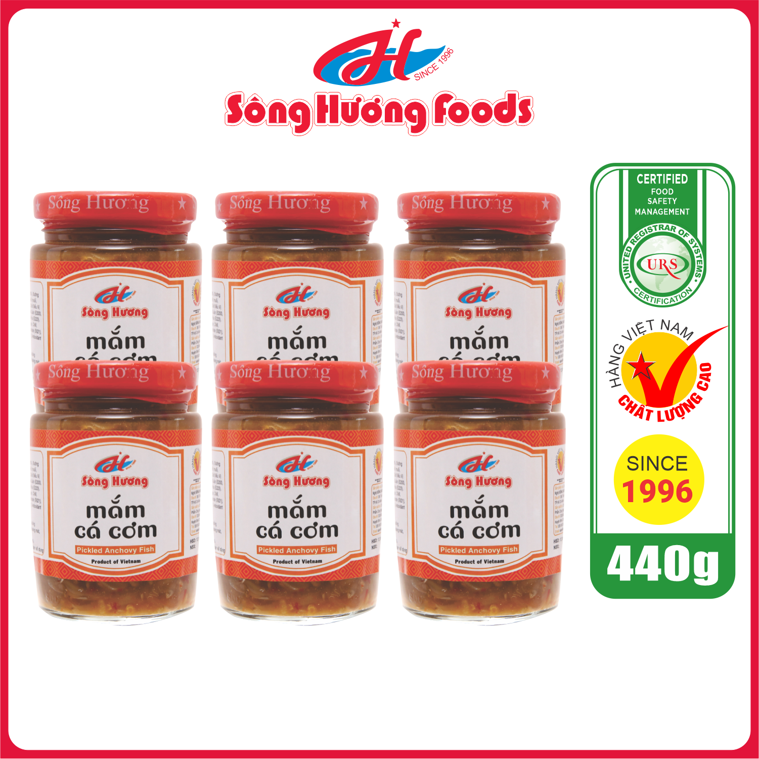 6 Hũ Mắm Nêm Cá Cơm Sông Hương Foods Hũ 440g