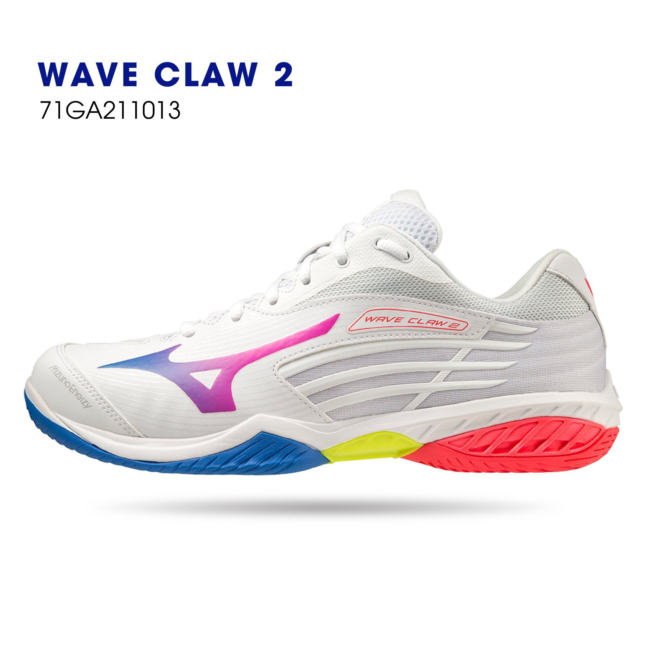 Giày cầu lông chính hãng Mizuno Wave Claw 2 71GA211013 Mẫu mới cho cả nam và nữ-tặng tất thể thao bendu