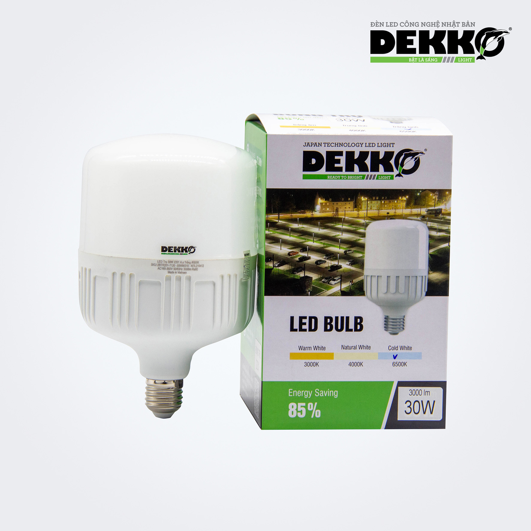 ĐÈN LED TRỤ 2201 DEKKO 30W SIÊU TIẾT KIỆM ĐIỆN - ĐỘ BỀN LÊN TỚI 15 NĂM