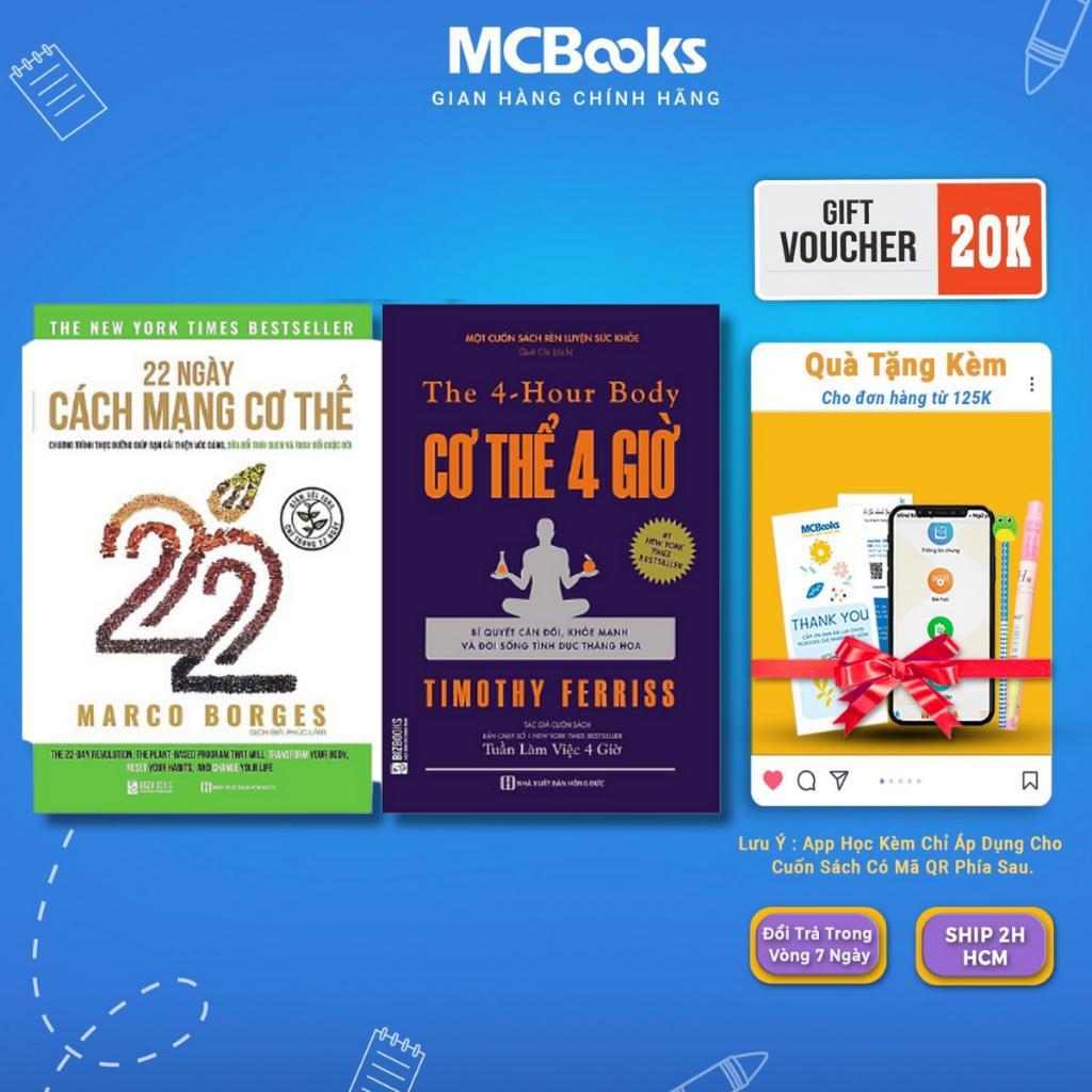 Sách - Cơ Thể 4 Giờ + 22 Ngày Cách Mạng Cơ Thể - Combo 2 Cuốn - MCBooks