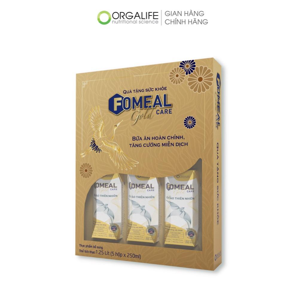 Hộp quà tặng cao cấp Súp uống vi chất Fomeal Care Gold Yến Sào Thiên Nhiên hấp thu nhẹ bụng, bổ sung HMB - bồi bổ sức khỏe