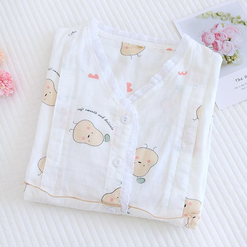 Pijama sau sinh, Đồ bộ bầu và cho con bú AZ22 chất liễu xô đũi mềm mại mặc hè và thu đồng