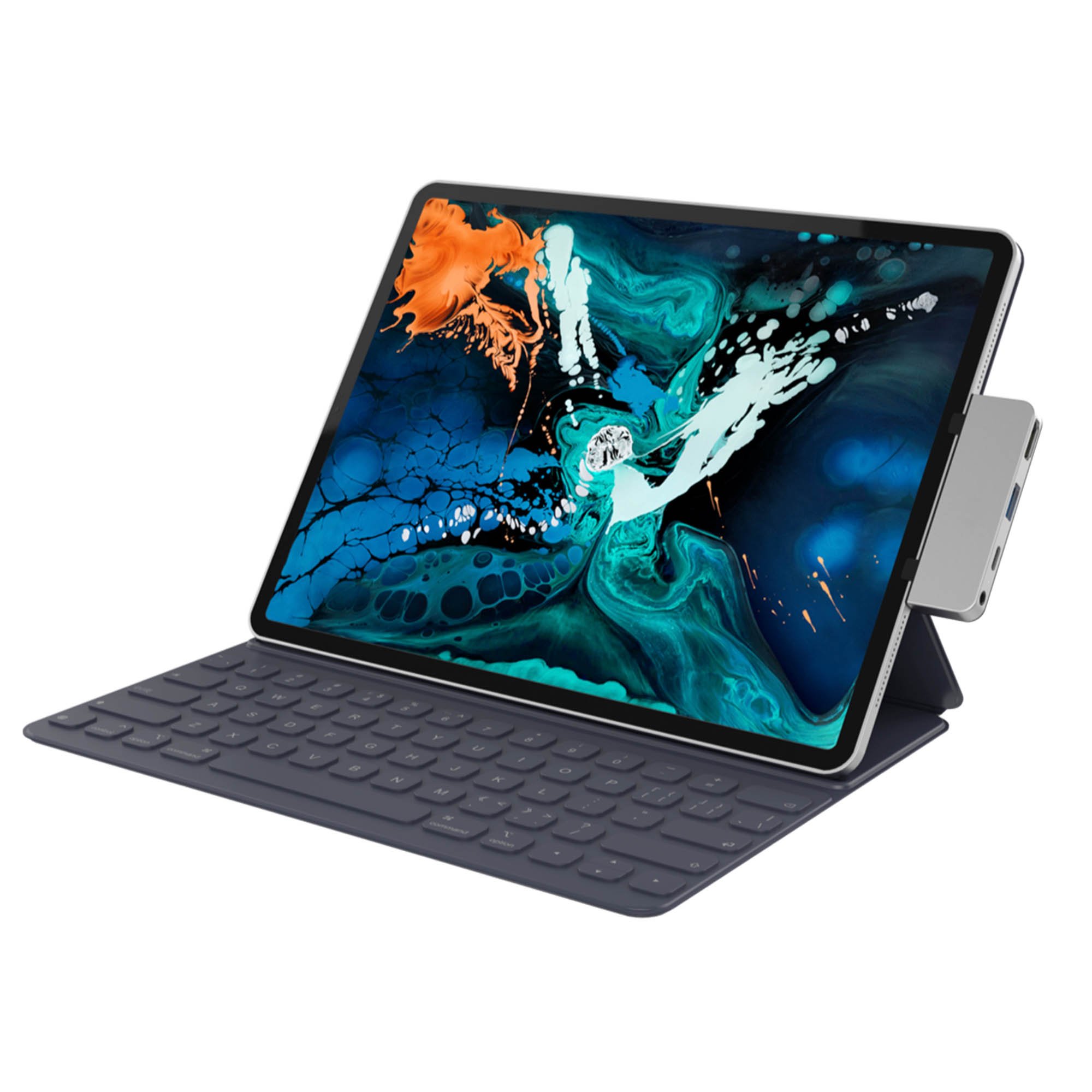 Cổng chuyển HyperDrive 4 IN 1 HDMI 4K/30HZ USB-C dùng cho Ipad Pro/ Macbook - Hàng Chính Hãng