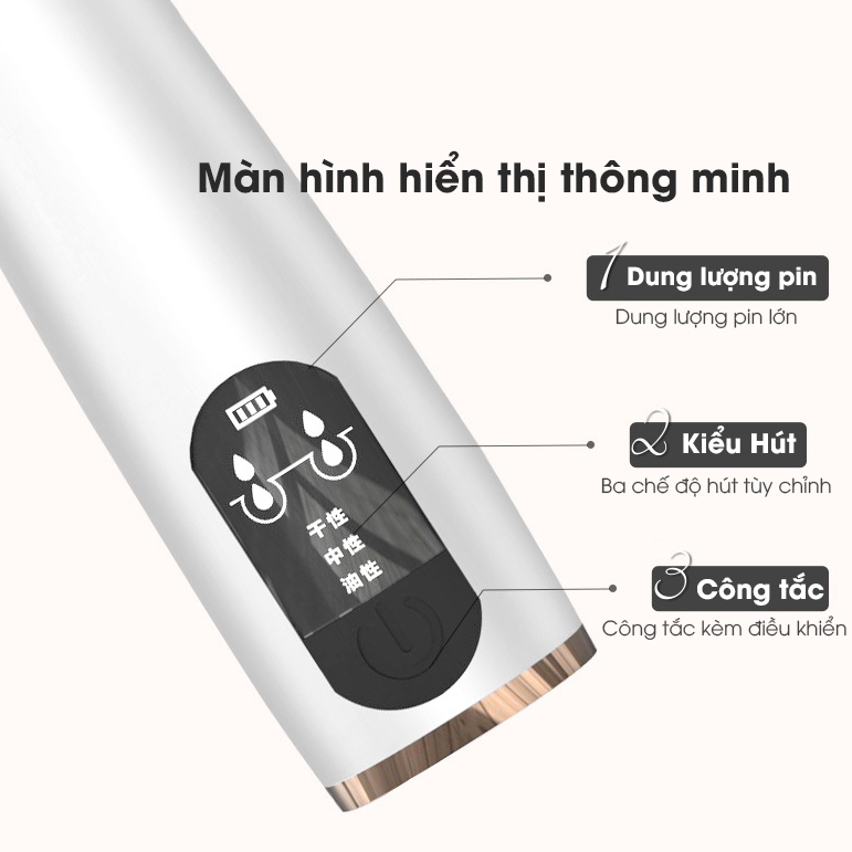 Máy Hút Mụn Đầu Đen, Trứng Cá Cầm Tay T-RA Cao Cấp Thế Hệ Mới  An Toàn Cho Da - Sạc Pin Cổng USB