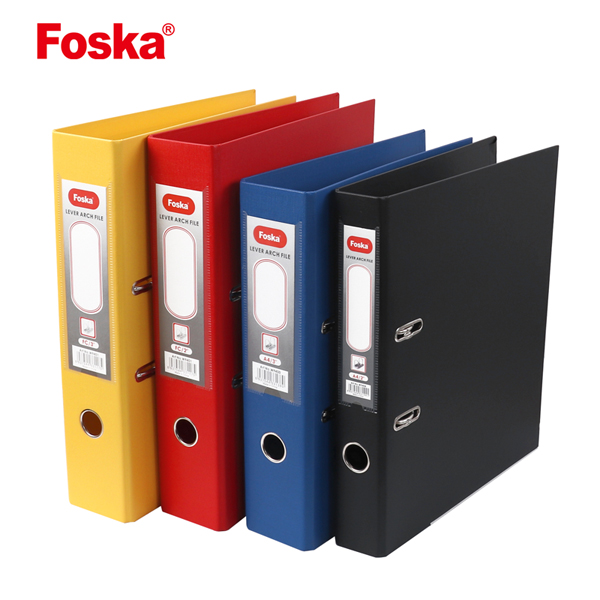 Combo 3 File còng khổ FC 5cm  một mặt PVC Foska W9509 Mầu ngẫu nhiên