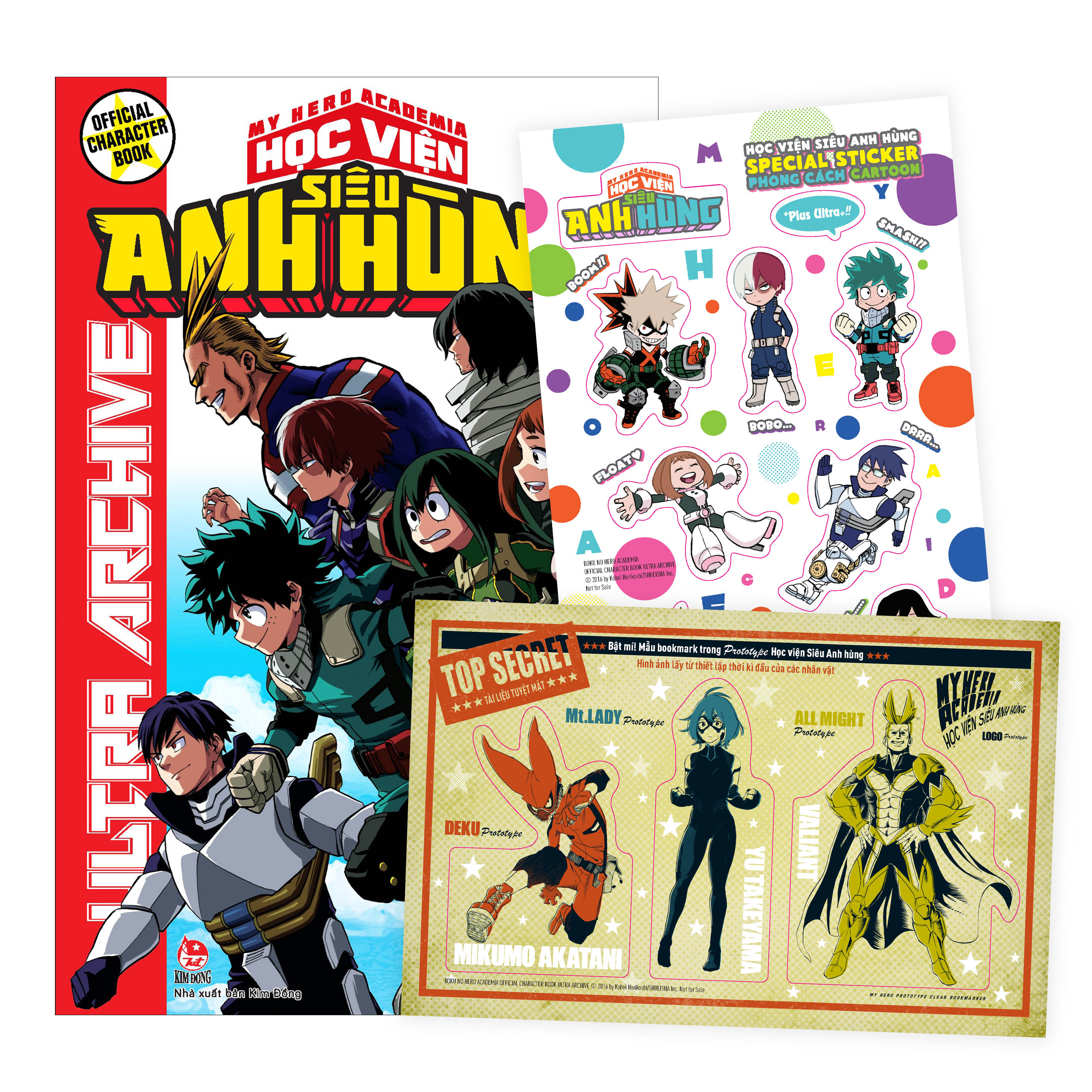 Sách Official Character Book - My Hero Academia - Học Viện Siêu Anh Hùng: Ultra Archive [Tặng Kèm Set Bookmark PVC + Bảng Sticker]
