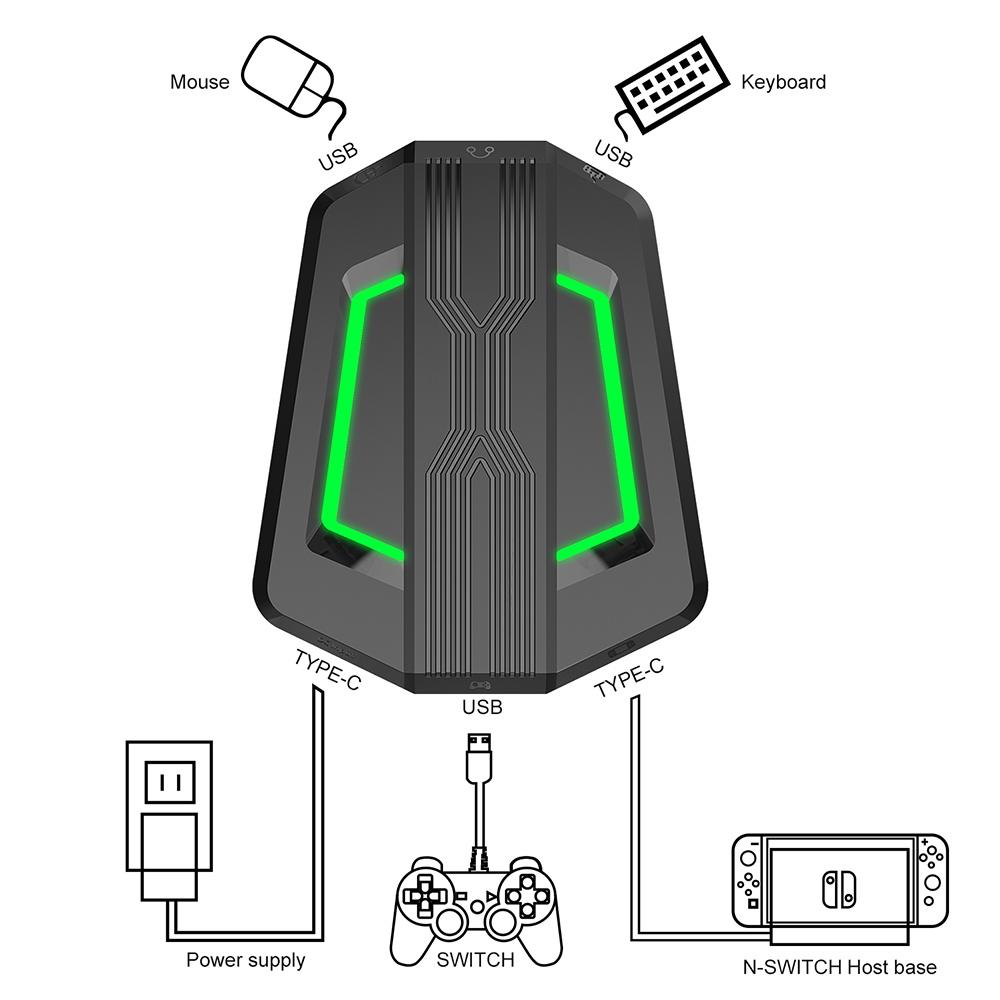 Bộ chuyển đổi bàn phím và chuột HXSJ P6 Thay thế cho N-Switch PS4 PS3 XBox One 360
