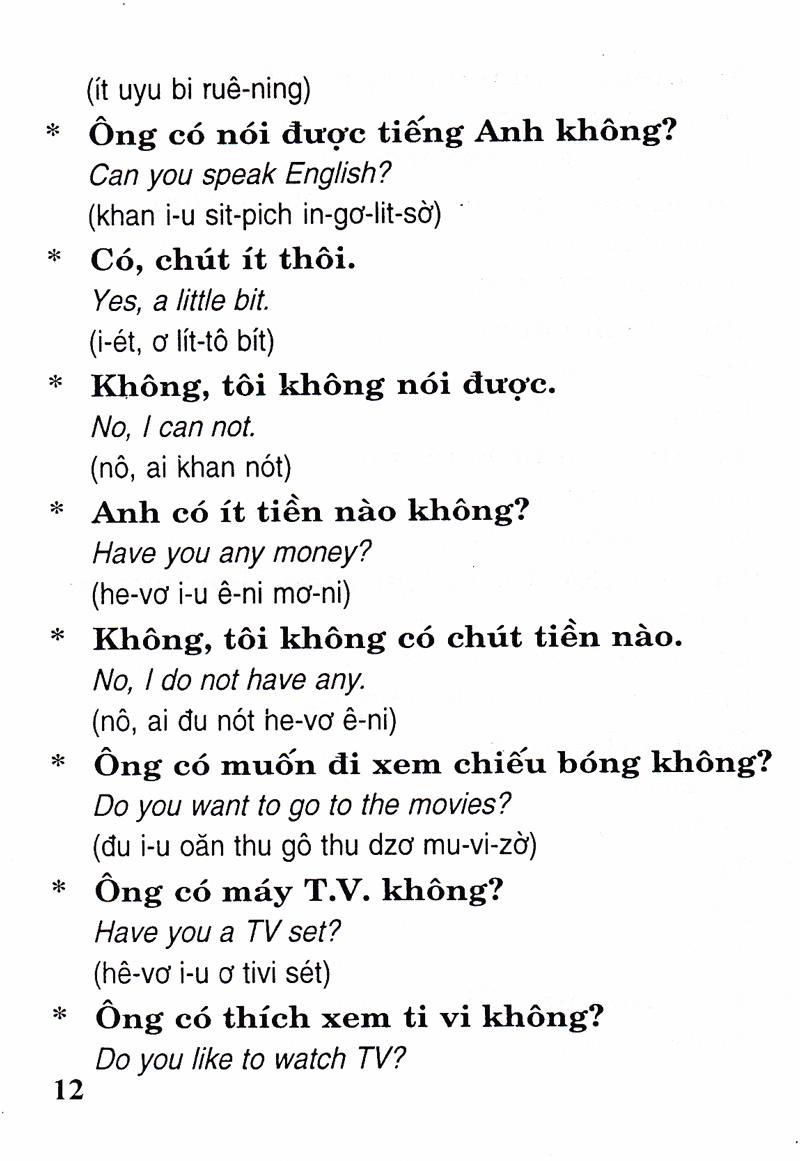 Sách Căn Bản Đàm Thoại Tiếng Anh (Dành Cho Tài Xế Taxi, Cyclo, Honda Ôm) (Tái Bản)