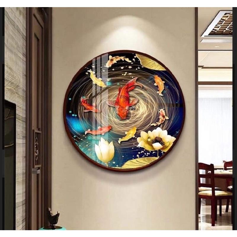 Tranh Tráng Gương Hình Tròn- In UV 3D Mika Cao Cấp