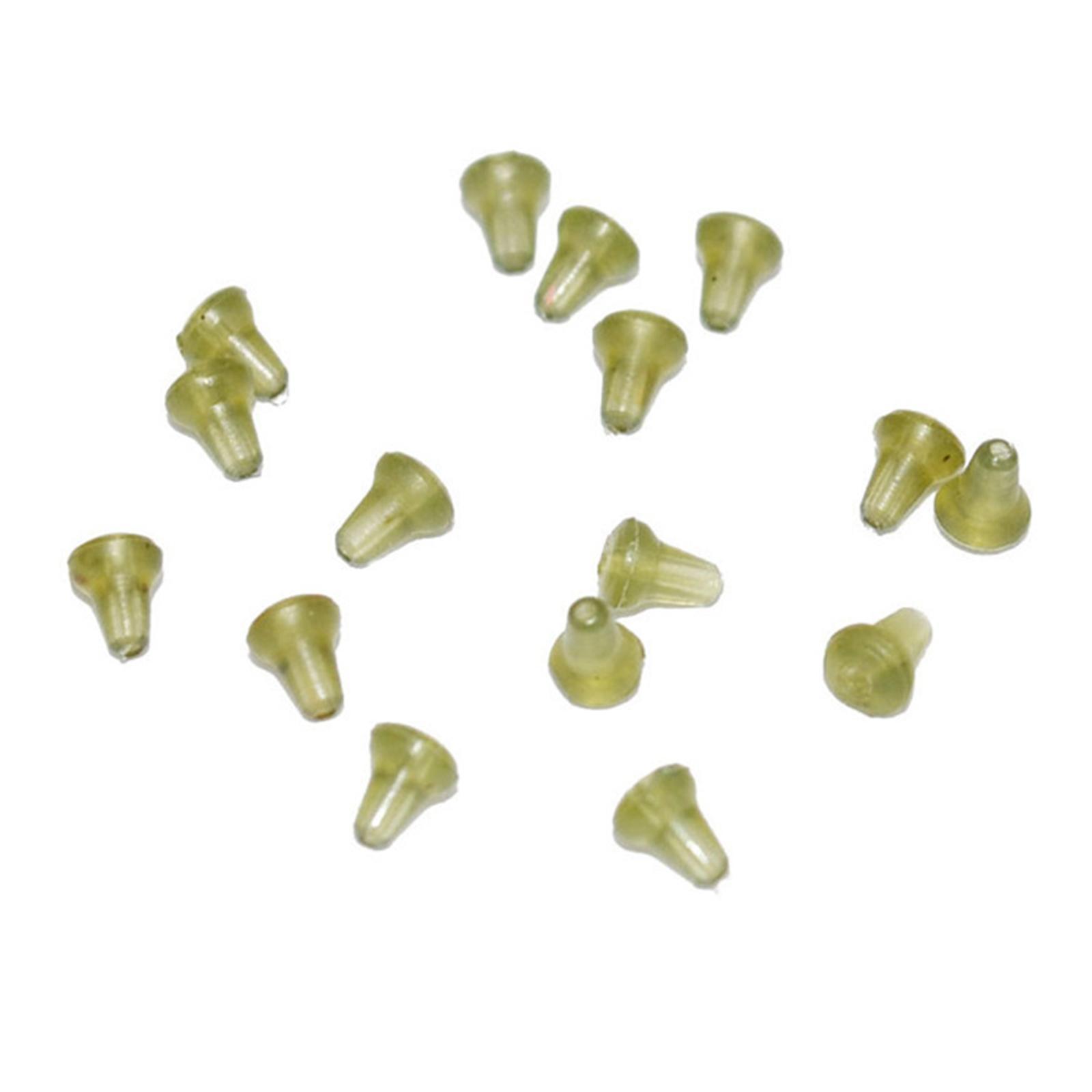 2X 100Pcs Hook Stops  Beads Sliding    Up   Rig Stopper Green