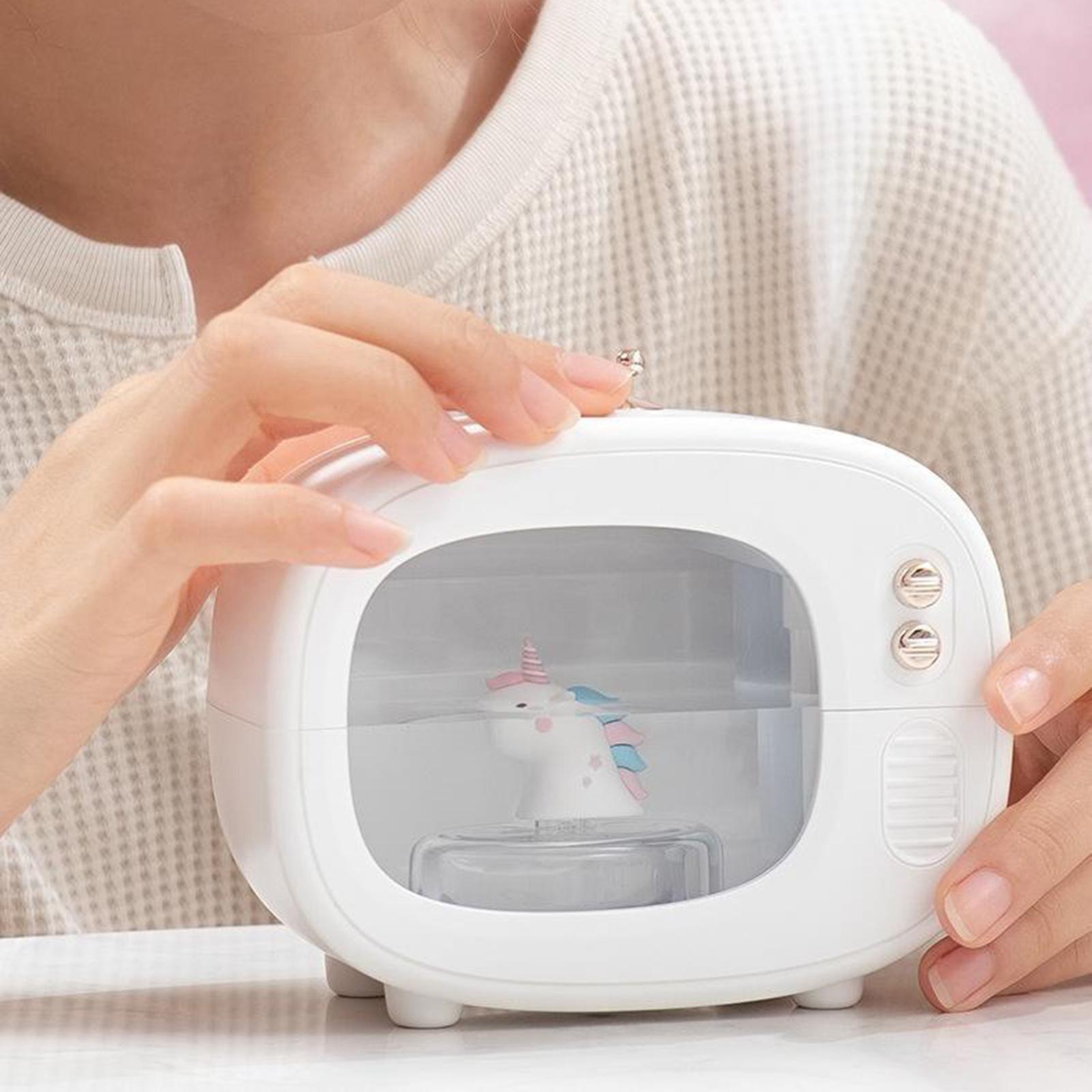 Portable Cool Mist Humidifier - Rechargeable Mini Air Humidifier, 7 Color Night Light Room Humidifier for Bedroom Office Desk, Car, Travel