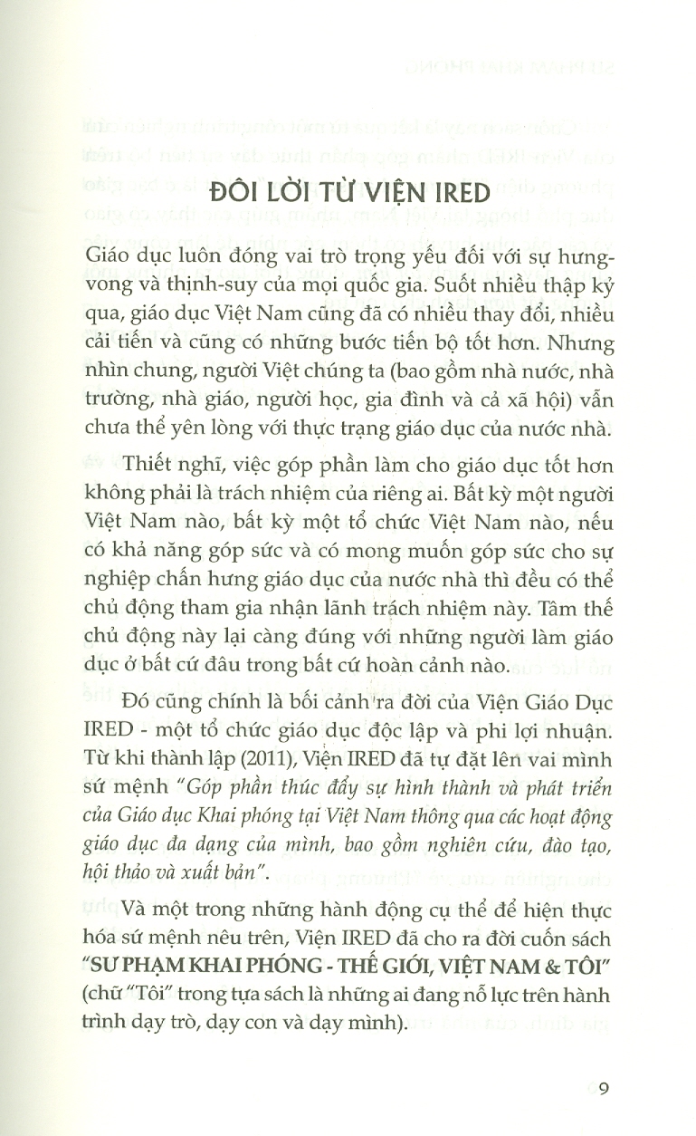 SƯ PHẠM KHAI PHÓNG - THẾ GIỚI, VIỆT NAM &amp; TÔI (Bìa cứng) (Dạy chính là giúp người khác học! Khai phóng chính là khai mở tâm trí và giải phóng tiềm năng con người - Giản Tư Trung)