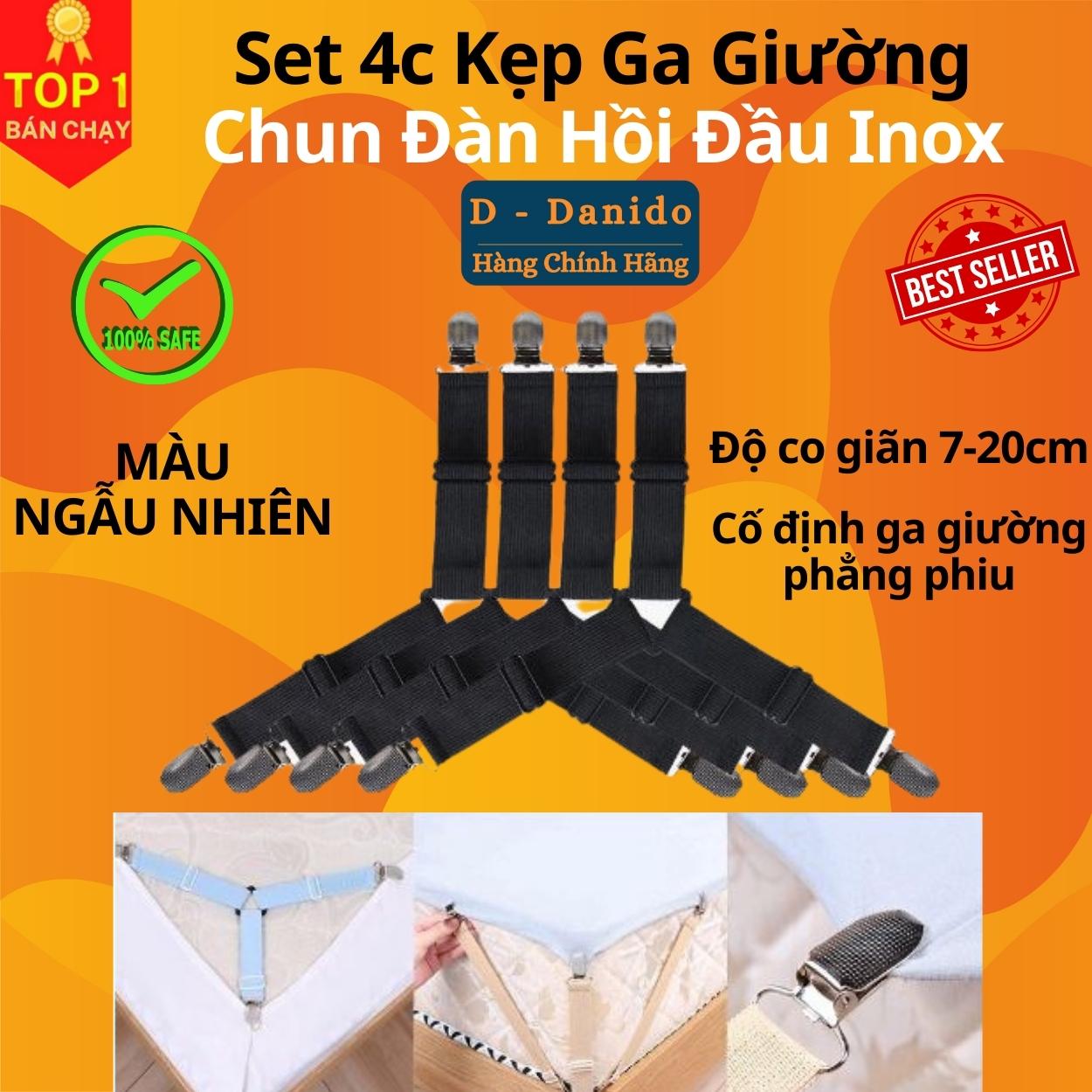 Kẹp ga trải giường chống xê dịch, cố định và giữ phẳng drap ga phủ giường (Giao mầu ngẫu nhiên)