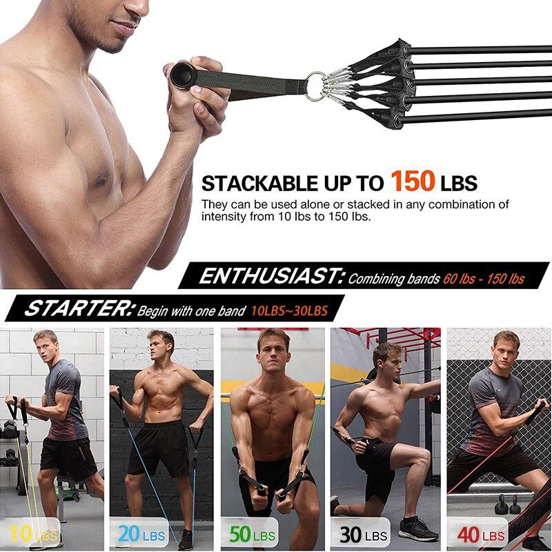 Fitness Pull Rope Yoga Rubber Band Elastic Belt Upgrade Training Belt Pilates Fitness Equipment Combination Gym Traction Rope