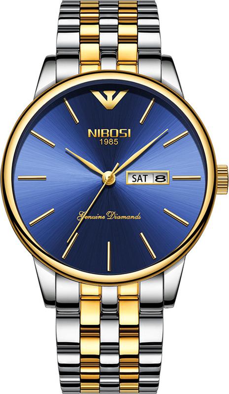 Đồng hồ nam NIBOSI 2332 dây thép đúc cao cấp có lịch ngày size 40mm JS-NI2332