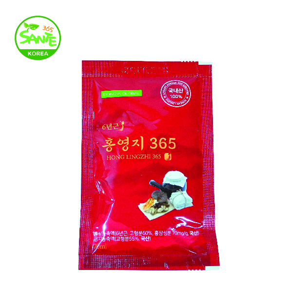 Sante365 - Thực Phẩm Bổ Sung - HONG LINGZHI 365 - NƯỚC HỒNG SÂM LINH CHI DẠNG GÓI 30 GÓI 70ml