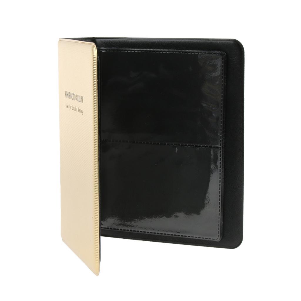 Compatible 64 Pockets Mini Photo Album for Fujifilm Instax Mini 8 8+ 9 25 26 50s 70 90 Film, Polaroid PIC-300 Z2300 Film - Luxury Gold