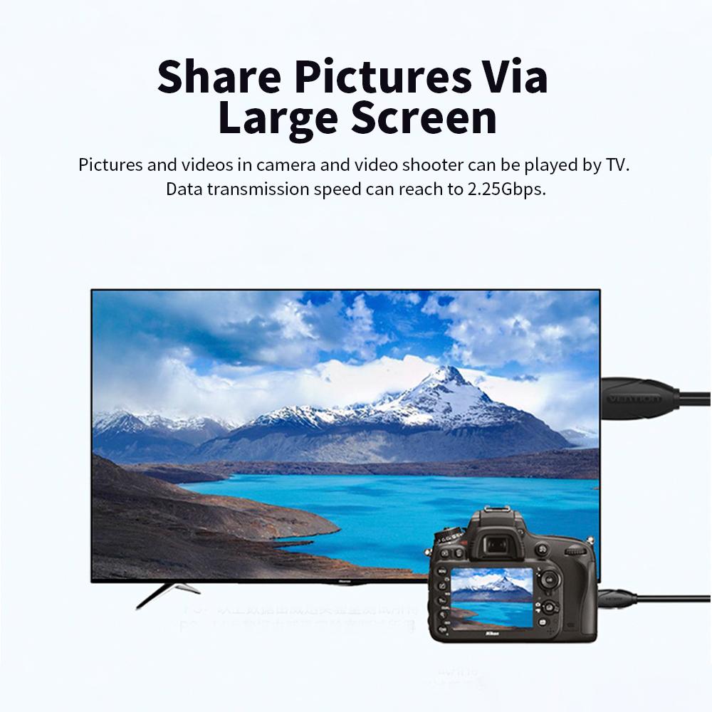 Cáp Micro HD VENTION HD 1080P Cáp mở rộng cho máy tính bảng 1m