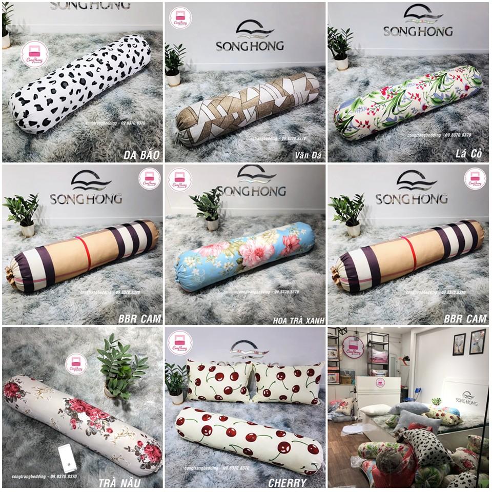 Vỏ gối ôm Cotton PL hoạt tính Nhiều Màu - Cotton Poly nhập Khẩu - Không Bai Xù, không phai màu (30cm x 100cm)