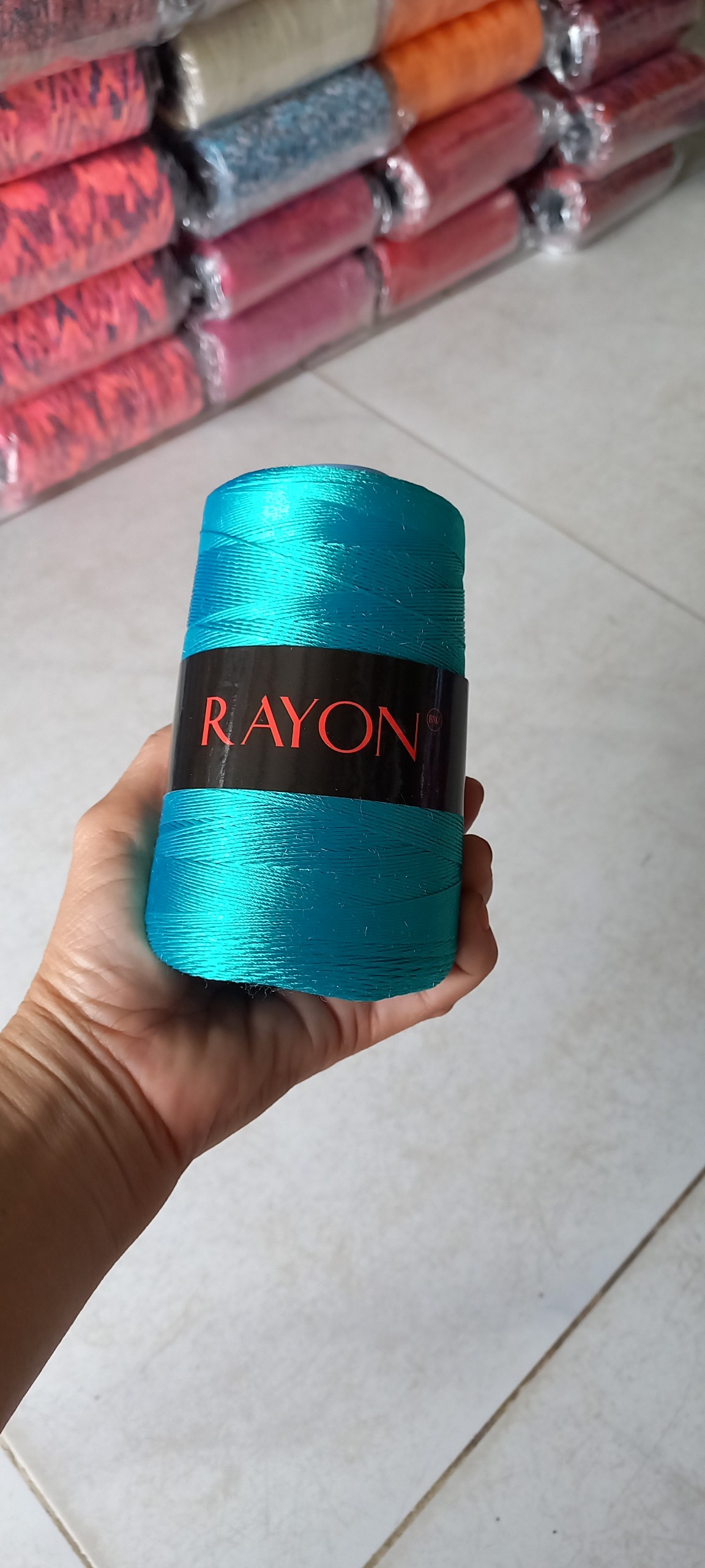 Sợi rayon dùng trong đan móc màu số 10