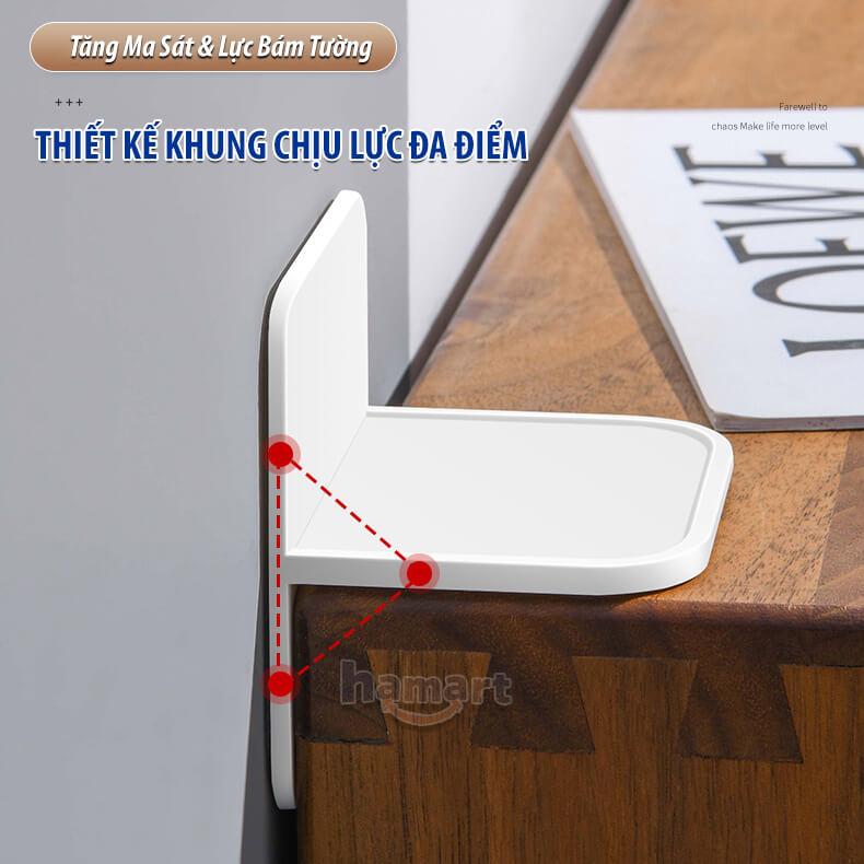 Pát Ke Góc Vuông Chữ T Móc Nhựa Đỡ Kệ Chia Ngăn Tủ Dán Cố Định Giá Kệ Gỗ Nội Thất Chống Đổ