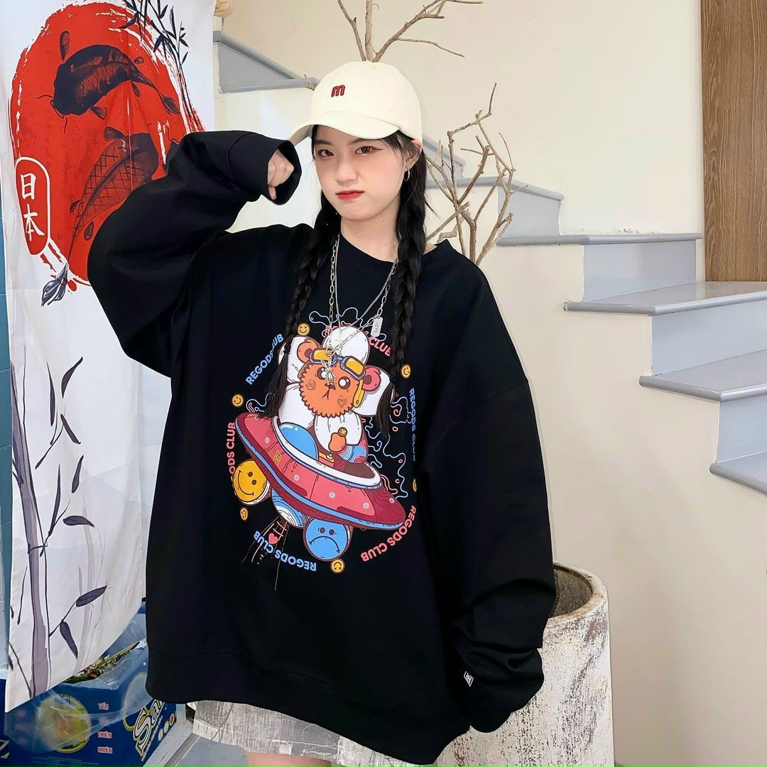 Áo khoác Sweater and hoodie thun nỉ ngoại monkey siêu cute form rộng unisex nam nữ couple đều mặc đẹp
