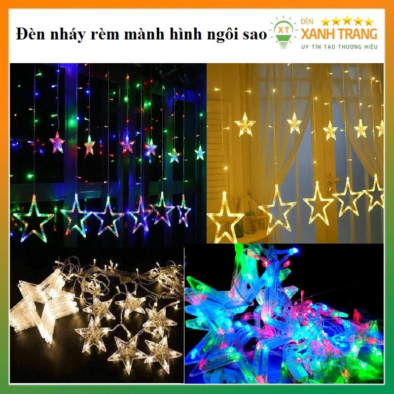 Đèn nháy rèm mành hình ngôi sao trang trí ngày Tết, Noel
