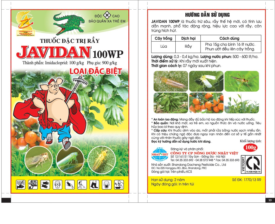 Trừ sâu dạng hạt Javidan 100WP 100g trừ côn trùng chích hút