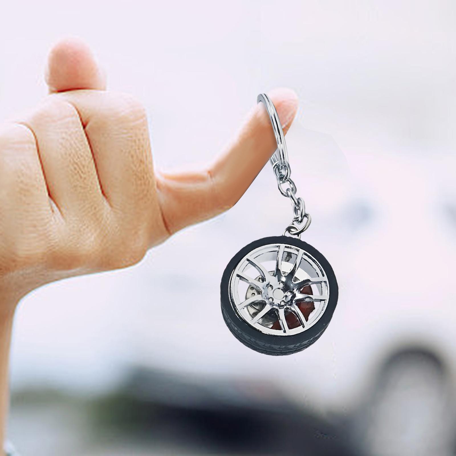 Tire Keyring Creative Automobile Car Parts Model Key Chains Lovers