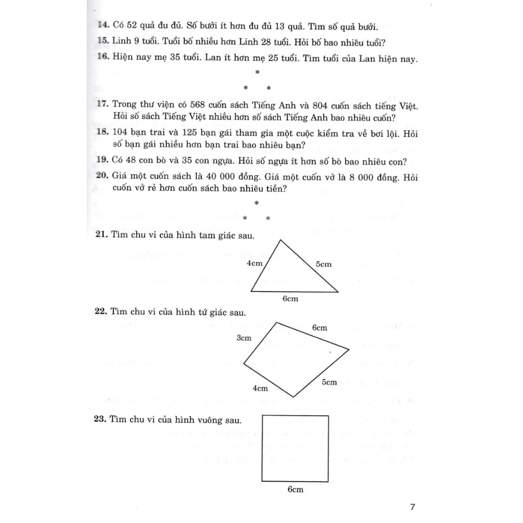 Toán Đố Lớp 4 - Word Problems Primary Maths 4
