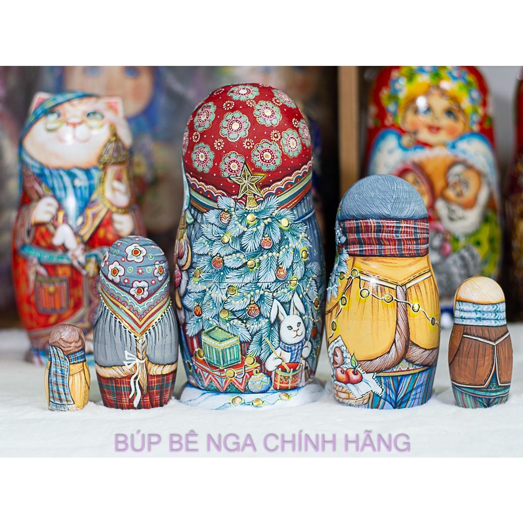 BỘ BÚP BÊ NGA MATRYOSHKA CAO CẤP 5 LỚP 20CM HOA VĂN "CÔ BÉ MÙA ĐÔNG" CỰC ĐẸP VÀ PHONG CÁCH