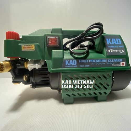 Máy rửa xe áp lực cao KAD JAPAN- KD 3568, Công suất 2800W, Điều chỉnh được áp lực phun, Phù hợp cho mọi công việc, Dây áp lực cao 15m loại dẻo, Chống xoắn, Chống gập tốt(giao màu ngẫu nhiên).