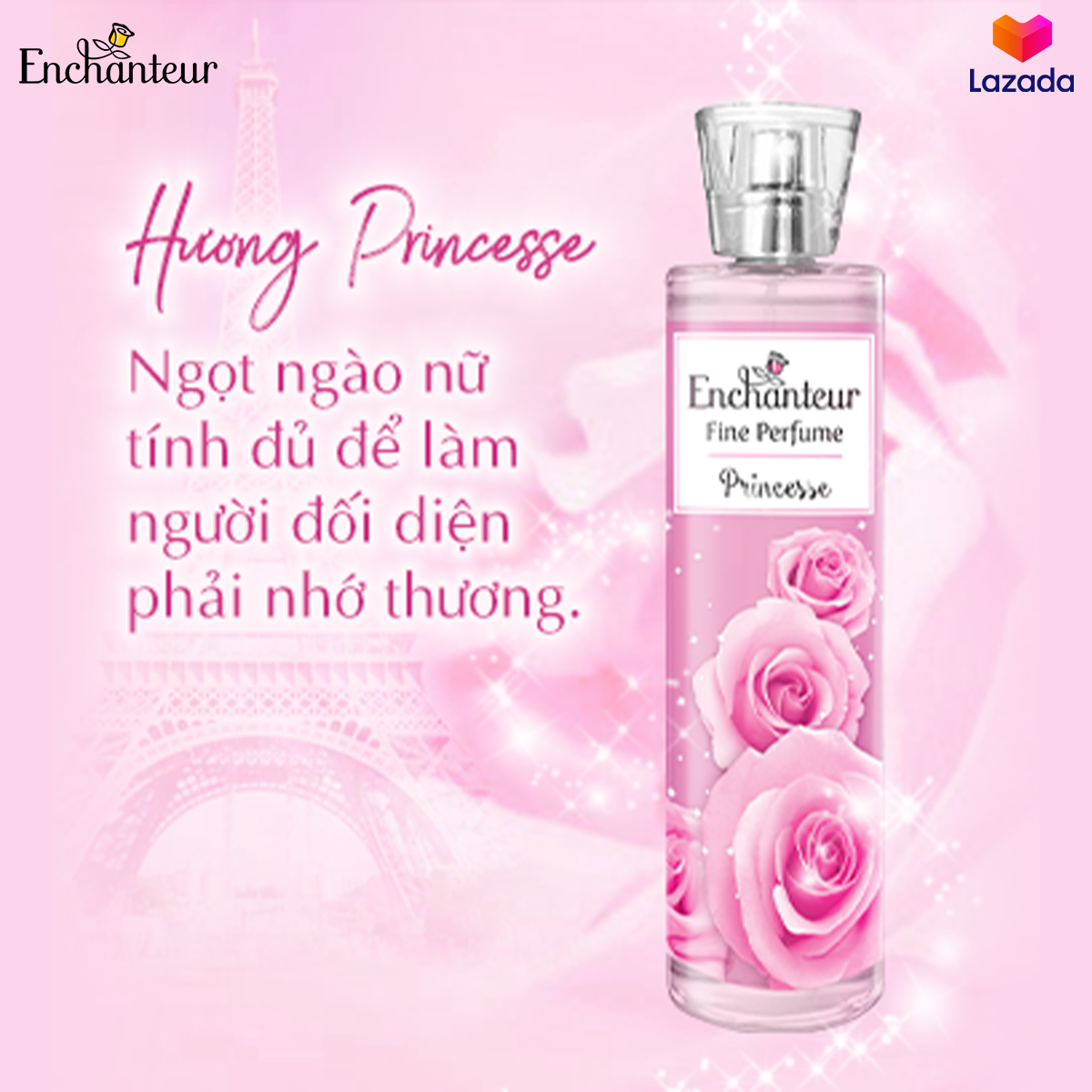 Nước hoa toàn thân cao cấp Enchanteur hương Princesse 100ml