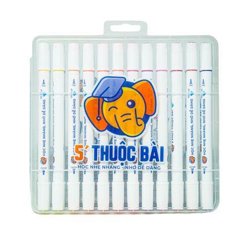 Bút Lông Màu 2 Đầu 5 Phút Thuộc Bài - Art Marker (24 màu) - bút dạ màu marker, bút lông tô màu vẽ tranh