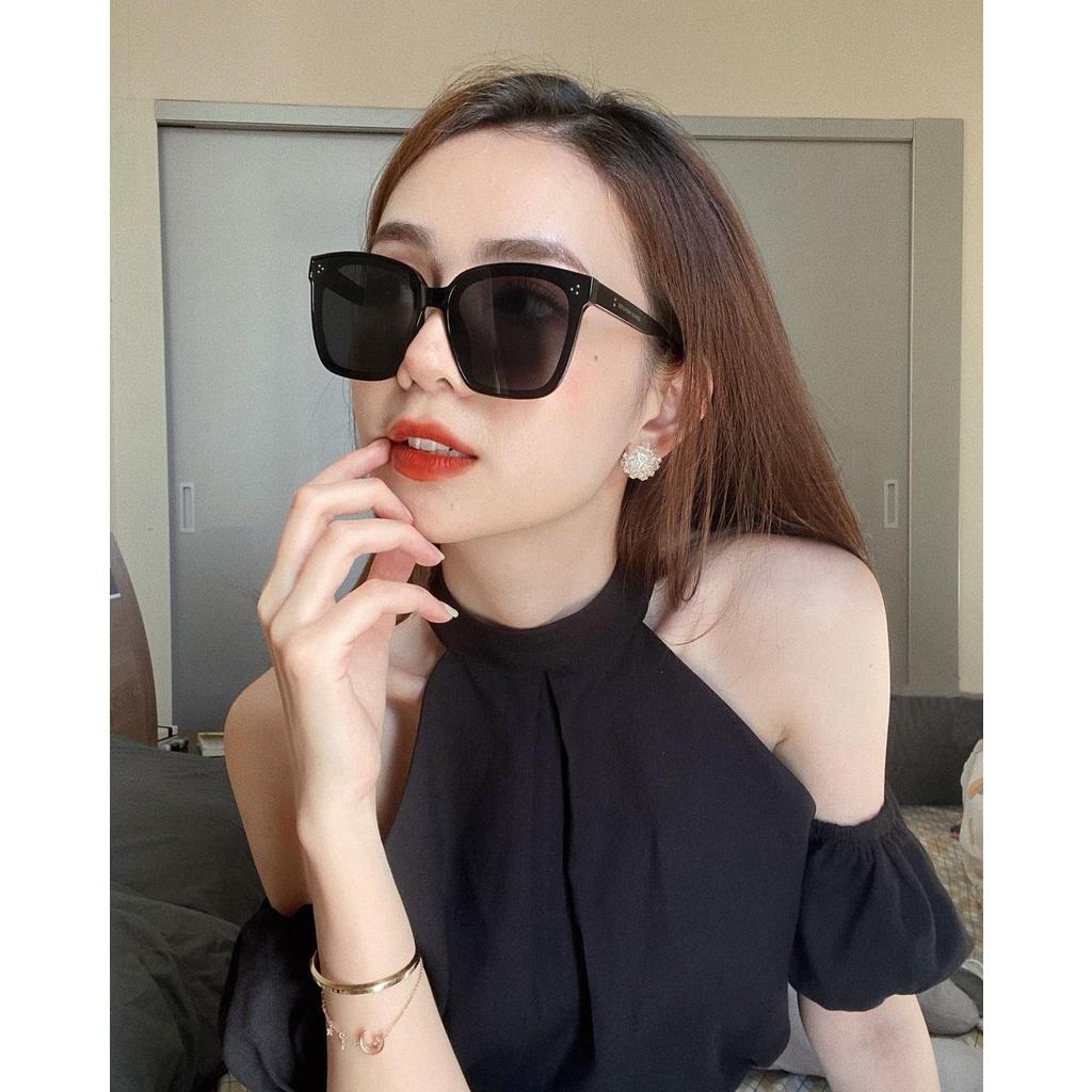 Áo hở vai cổ yếm 2 lớp – Áo trễ vai tay bồng chất linen – Croptop kiểu eo bo chun