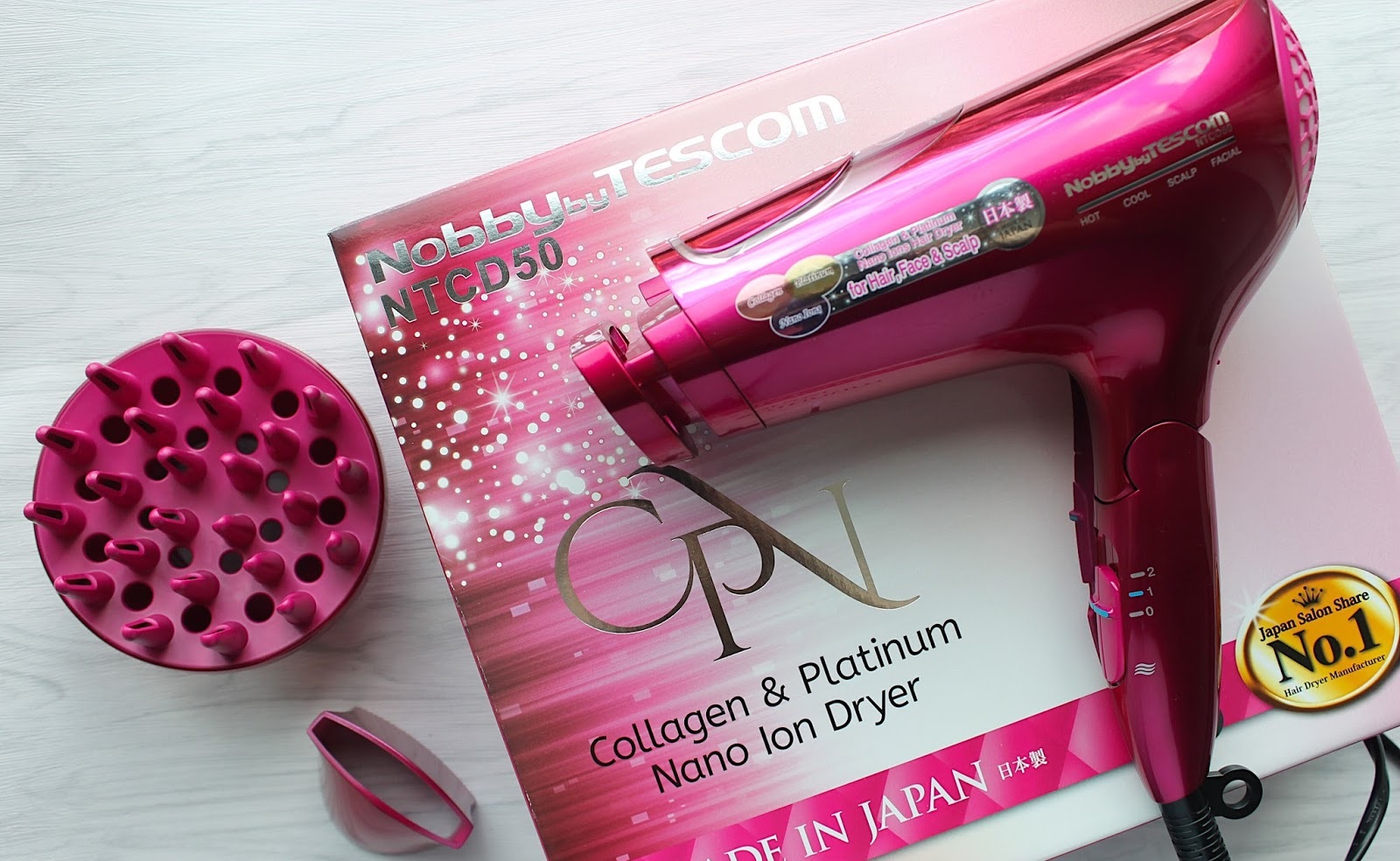 Máy Sấy Tóc Bổ Sung Platinum Collagen Và Nano Ion Tescom NTCD50